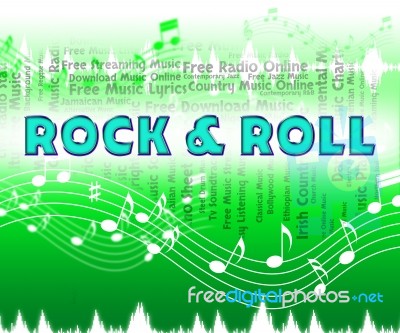 Rock And Roll Represents Sound Track And Harmony Stock Image