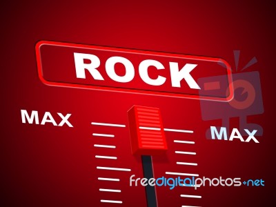 Rock And Roll Represents Soundtrack Melody And Audio Stock Image