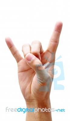 Rock And Roll Sign Stock Photo