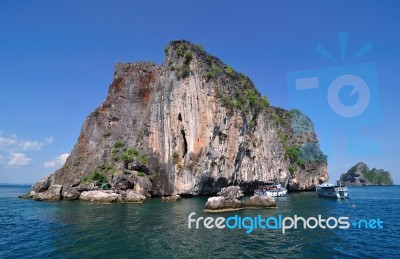 Rock And Sea In Trang Stock Photo