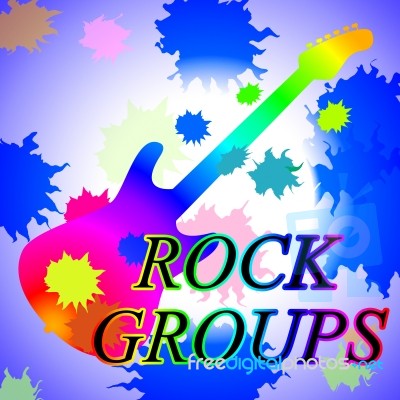 Rock Groups Indicates Bands Soundtrack And Track Stock Image