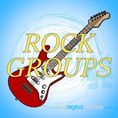 Rock Groups Indicates Track Soundtrack And Melodies Stock Image