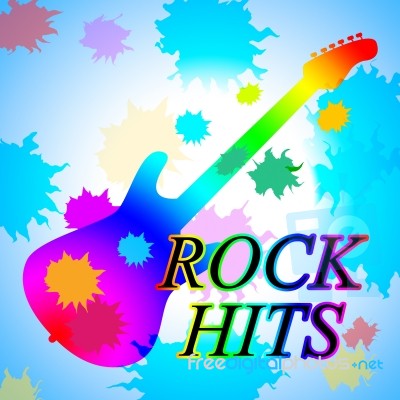 Rock Hits Indicates Music Charts And Acoustic Stock Image