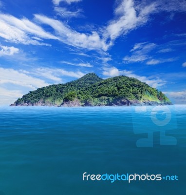 Rock Island With Beautiful Clear Sea Water Destination In Summer… Stock Photo