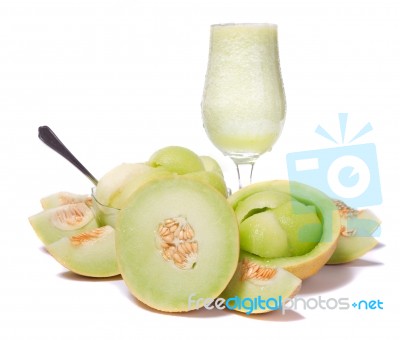 Rock Melon Dessert Stock Photo