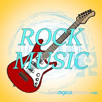 Rock Music Shows Sound Track And Acoustic Stock Image