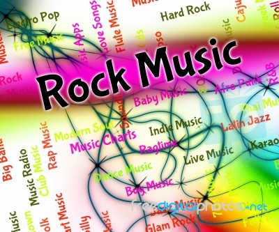 Rock Music Shows Sound Track And Harmony Stock Image