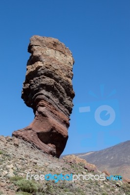 Rock Near Mount Teide Called The Tree Stock Photo