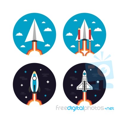 Rocket Concept Icon Stock Image