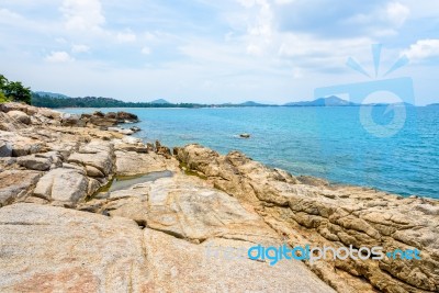 Rocks Coastline And Sea At Koh Samui Stock Photo