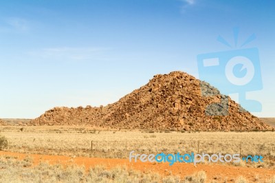 Rocks On The Desert In Namibia Stock Photo