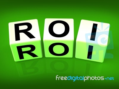 Roi Blocks Mean Financial Return On Investment Stock Image