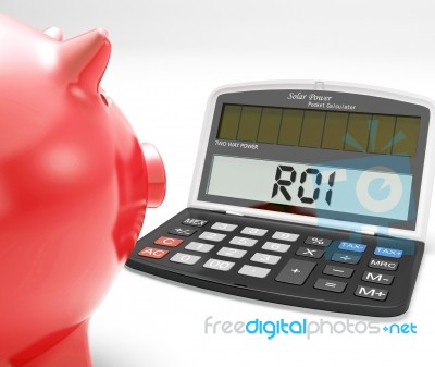 Roi Calculator Shows Investment Return And Profitability Stock Image