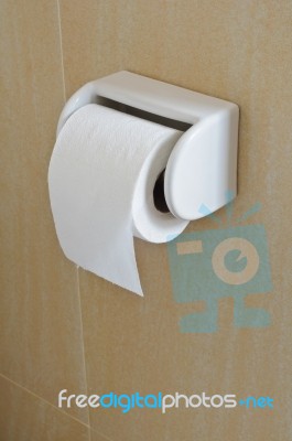 Roll Of Toilet Paper Stock Photo