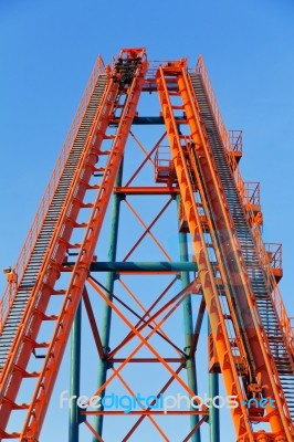 Roller Coaster Track Stock Photo