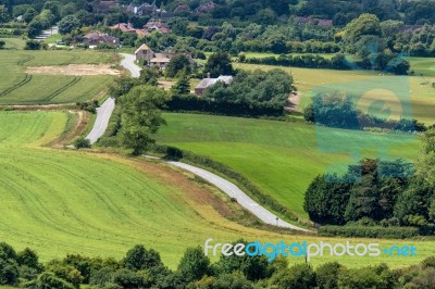 Rolling Sussex Countryside Stock Photo