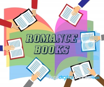 Romance Books Indicates Tenderness Boyfriend And Fiction Stock Image