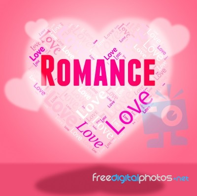 Romance Heart Indicates In Love And Affection Stock Image