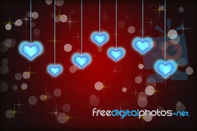 Romantic Background With Heart Stock Image