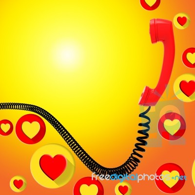 Romantic Call Represents Find Love And Blank Stock Image