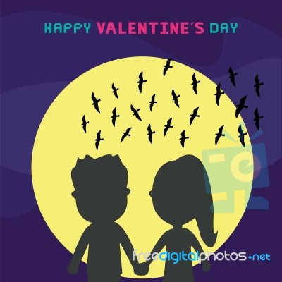 Romantic Valentines Card Stock Image