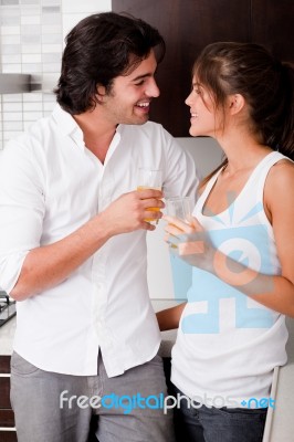 Romantic Honeymoon Couple Stock Photo