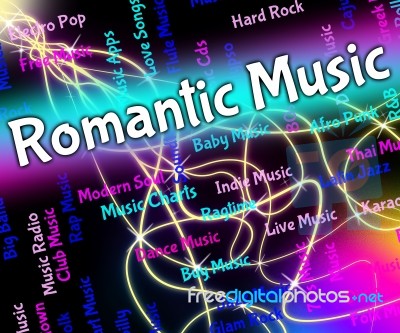 Romantic Music Indicates Sound Track And Audio Stock Image