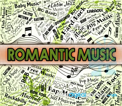 Romantic Music Represents Sound Tracks And Acoustic Stock Image