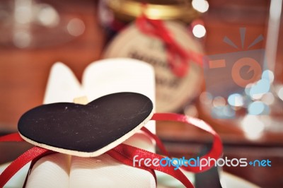 Romantic Table Setup Stock Photo