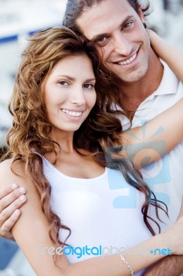 Romantic Young Couple Stock Photo