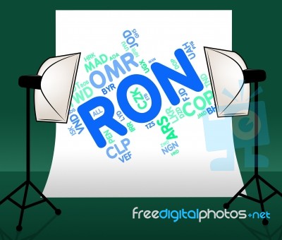 Ron Currency Represents Forex Trading And Currencies Stock Image