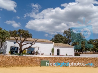 Ronda, Andalucia/spain - May 8 : Farm Complete With Bullring Nea… Stock Photo