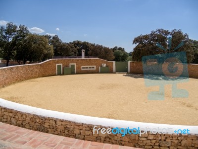 Ronda, Andalucia/spain - May 8 : Farm Complete With Bullring Nea… Stock Photo