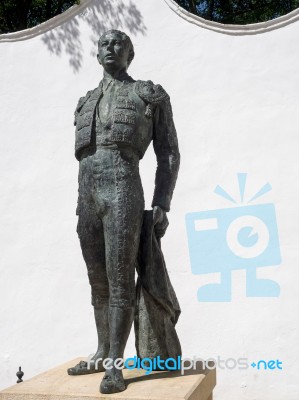 Ronda, Andalucia/spain - May 8 : Statue Of Bullfighter Antonio O… Stock Photo