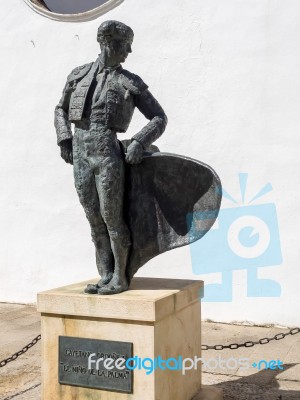 Ronda, Andalucia/spain - May 8 : Statue Of Cayetano Ordonez 