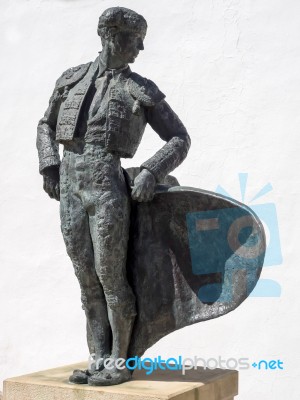 Ronda, Andalucia/spain - May 8 : Statue Of Cayetano Ordonez 