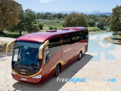 Ronda, Andalucia/spain - May 8 : Transanadalucia Coach Parked At… Stock Photo