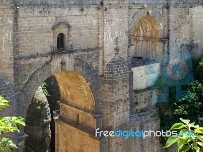 Ronda, Andalucia/spain - May 8 : View Of The New Bridge In Ronda… Stock Photo