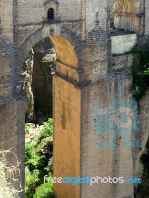 Ronda, Andalucia/spain - May 8 : View Of The New Bridge In Ronda… Stock Photo