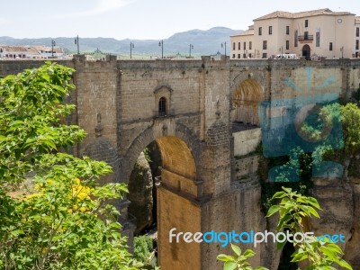 Ronda, Andalucia/spain - May 8 : View Of The New Bridge In Ronda… Stock Photo