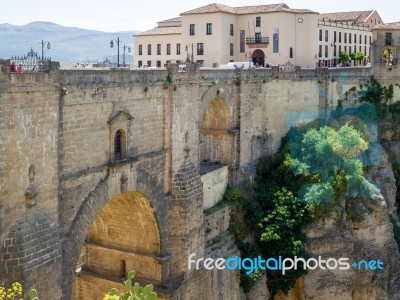 Ronda, Andalucia/spain - May 8 : View Of The New Bridge In Ronda… Stock Photo