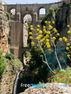 Ronda, Andalucia/spain - May 8 : View Of The New Bridge In Ronda… Stock Photo