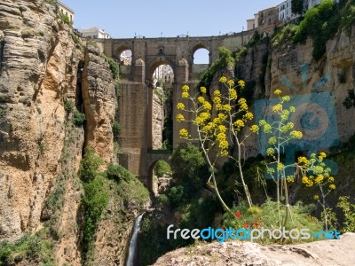 Ronda, Andalucia/spain - May 8 : View Of The New Bridge In Ronda… Stock Photo