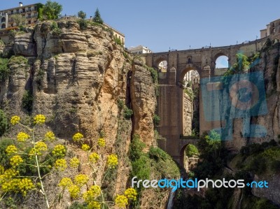 Ronda, Andalucia/spain - May 8 : View Of The New Bridge In Ronda… Stock Photo