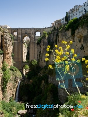 Ronda, Andalucia/spain - May 8 : View Of The New Bridge In Ronda… Stock Photo