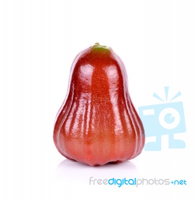 Rose Apple Isolated On The White Background Stock Photo