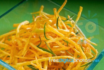 Rosmary French Fries Stock Photo