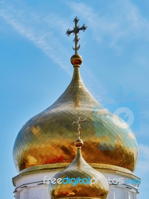 Сross On The Dome Stock Photo