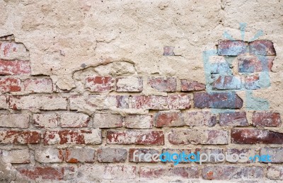 Rough Wasted Bricks Background Stock Photo