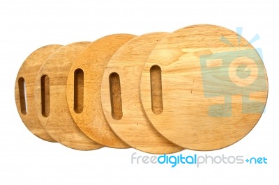 Round Chopping Board Stock Photo